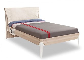 Študentská posteľ 120x200cm s vankúšom veronica - dub svetlý/biela