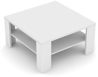 Štvorcový konferenčný stolík rea 5 - biela