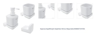 Súprava kúpeľňových doplnkov Nimco Maya biela MABSET31KT05 1