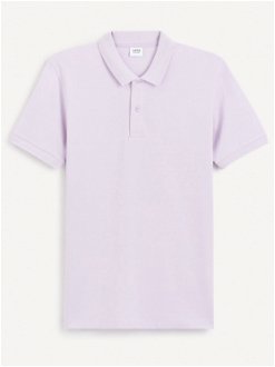 Svetlo fialové pánske basic polo tričko Celio Teone