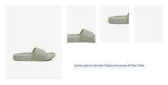 Svetlo zelené dámske šľapky Converse All Star Slide 1