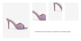 Svetlofialové dámske papuče na podpätku Steve Madden Signify 1