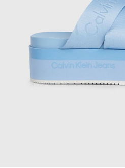 Svetlomodré dámske šľapky na platforme Calvin Klein Jeans 8