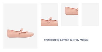 Svetloružové dámske baleríny Melissa Soft Ballerina Velvet 1