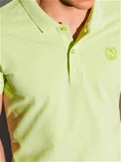 Svetlozelená pánska polokošeľa s logom Ombre Clothing S1374 basic 5