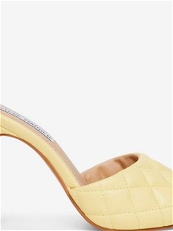 Svetložlté dámske papuče na vysokom podpätku Steve Madden Signify 5