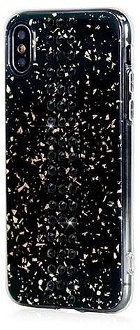 Swarovski kryt Stripe pre iPhone XS/X - Black Galaxy/Jet