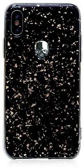 Swarovski kryt Treasure pre iPhone XS/X - Black Galaxy/Silver Skull