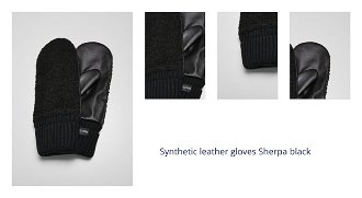 Synthetic leather gloves Sherpa black 1