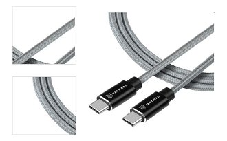 Tactical kevlarový USB-C/USB-C kábel, 100 W, 2 m 4