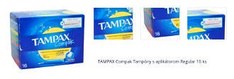 TAMPAX Compak Tampóny s aplikátorom Regular 16 ks 1