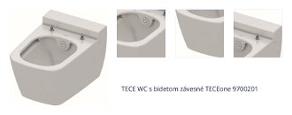 TECE WC s bidetom závesné TECEone 9700201 1