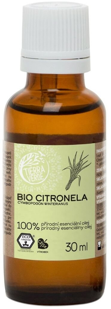 Tierra Verde Esencialny Olej Bio Citronela 30ml