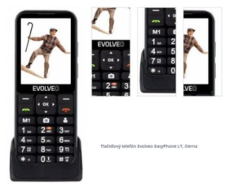 Tlačidlový telefón Evolveo EasyPhone LT, čierna 1