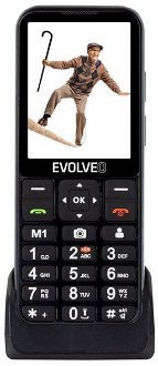 Tlačidlový telefón Evolveo EasyPhone LT, čierna 2