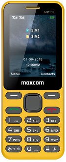 Tlačidlový telefón Maxcom Classic Banana, žltá