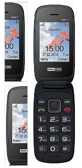 Tlačidlový telefón Maxcom Comfort MM817, červená 4