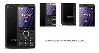 Tlačidlový telefón myPhone Maestro 2, čierna 1