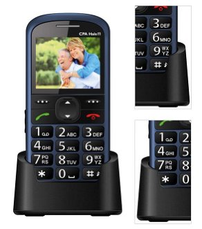 Tlačidlový telefón pre seniorov CPA Halo 11, modrá 3