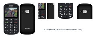 Tlačidlový telefón pre seniorov CPA Halo 11 Pro, čierny 1