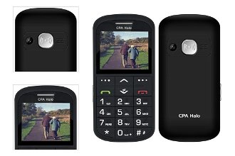 Tlačidlový telefón pre seniorov CPA Halo 11 Pro, čierny 4