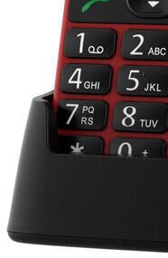 Tlačidlový telefón pre seniorov CPA Halo 21, červený 8