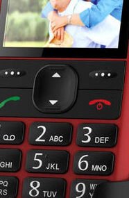Tlačidlový telefón pre seniorov CPA Halo 21, červený 5
