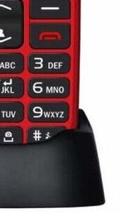 Tlačidlový telefón pre seniorov Evolveo EasyPhone EG, červený 9