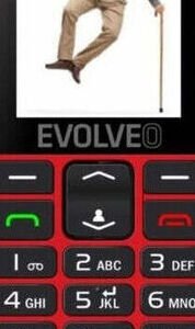 Tlačidlový telefón pre seniorov Evolveo EasyPhone EG, červený 5