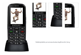 Tlačidlový telefón pre seniorov Evolveo EasyPhone EG, čierny 1