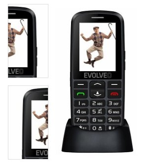 Tlačidlový telefón pre seniorov Evolveo EasyPhone EG, čierny 4