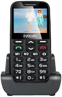 Tlačidlový telefón pre seniorov Evolveo EasyPhone XD, čierna