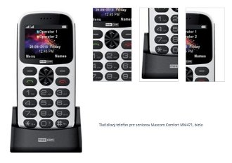 Tlačidlový telefón pre seniorov Maxcom Comfort MM471, biela 1