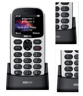 Tlačidlový telefón pre seniorov Maxcom Comfort MM471, biela 3