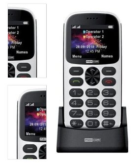 Tlačidlový telefón pre seniorov Maxcom Comfort MM471, biela 4