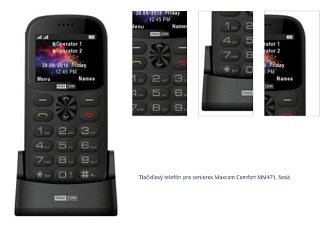 Tlačidlový telefón pre seniorov Maxcom Comfort MM471, šedá 1