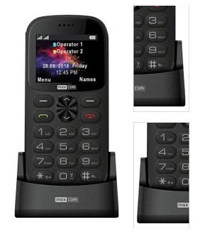Tlačidlový telefón pre seniorov Maxcom Comfort MM471, šedá 3