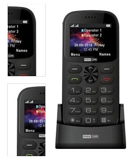 Tlačidlový telefón pre seniorov Maxcom Comfort MM471, šedá 4