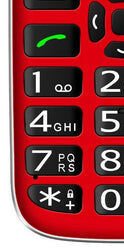 Tlačidlový telefón Winner WG20C, 128 MB, červený 8