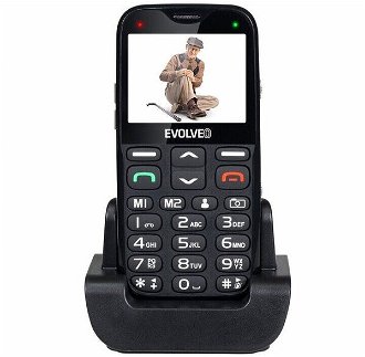 Tlačítkový telefón pre seniorov Evolveo EasyPhone XG, čierna