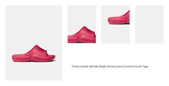 Tmavo ružové dámske šľapky Versace Jeans Couture Fondo Tago 1