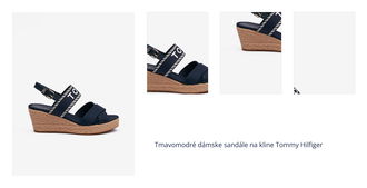 Tmavomodré dámske sandále na kline Tommy Hilfiger 1