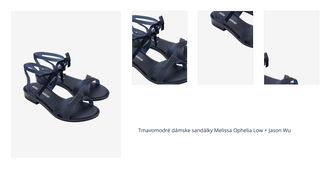 Tmavomodré dámske sandálky Melissa Ophelia Low + Jason Wu 1