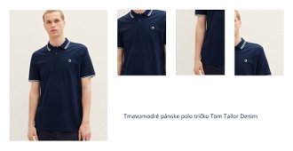 Tmavomodré pánske polo tričko Tom Tailor Denim 1