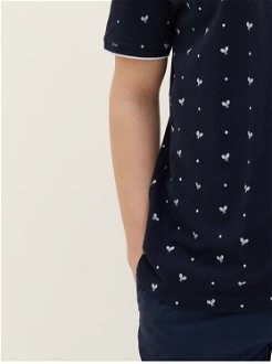 Tmavomodré pánske vzorované polo tričko Tom Tailor Denim 8