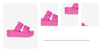 Tmavoružové dámske papuče na platforme Steve Madden Bazaar 1