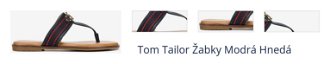 Tom Tailor Žabky Modrá Hnedá 1