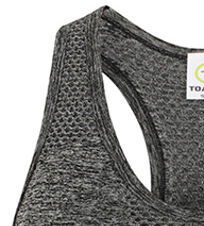 Tombo Dámska bezšvová športová podprsenka TL696 Dark Grey Marl XS 6