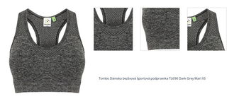 Tombo Dámska bezšvová športová podprsenka TL696 Dark Grey Marl XS 1