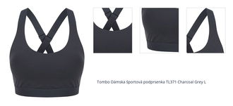 Tombo Dámska športová podprsenka TL371 Charcoal Grey L 1